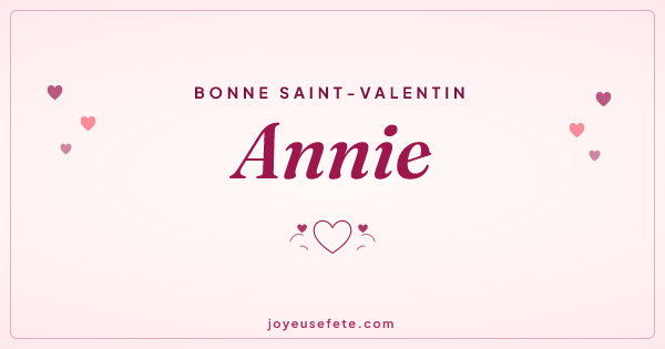Image « Bonne Saint-Valentin Annie » au format large