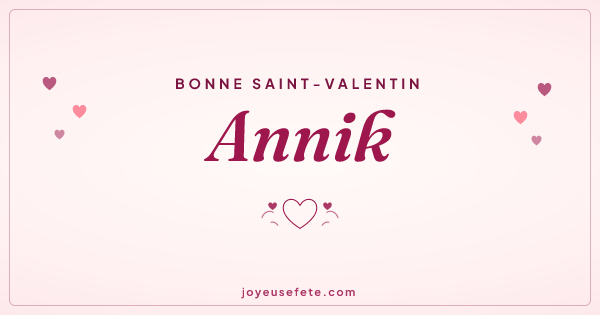 Image « Bonne Saint-Valentin Annik » au format large