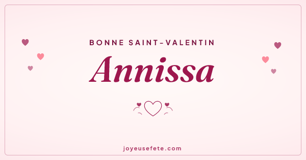 Image « Bonne Saint-Valentin Annissa » au format large