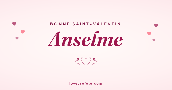 Image « Bonne Saint-Valentin Anselme » au format large