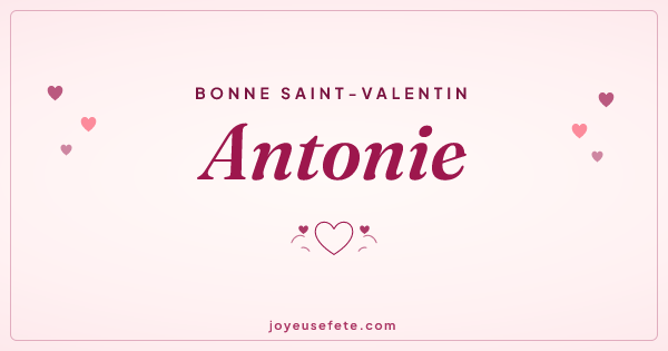 Image « Bonne Saint-Valentin Antonie » au format large