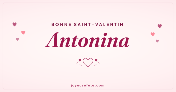 Image « Bonne Saint-Valentin Antonina » au format large