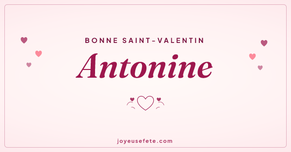 Image « Bonne Saint-Valentin Antonine » au format large