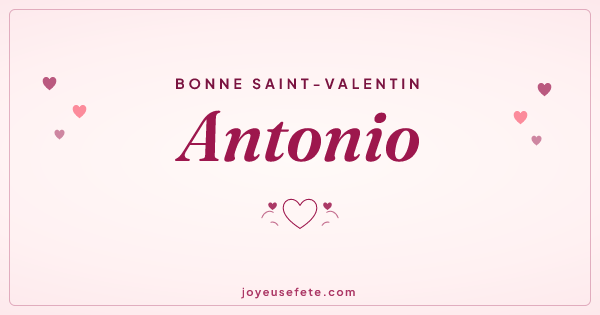 Image « Bonne Saint-Valentin Antonio » au format large