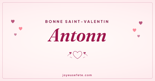 Image « Bonne Saint-Valentin Antonn » au format large
