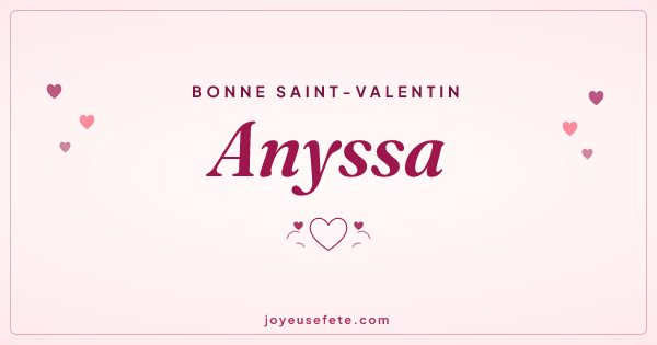 Image « Bonne Saint-Valentin Anyssa » au format large