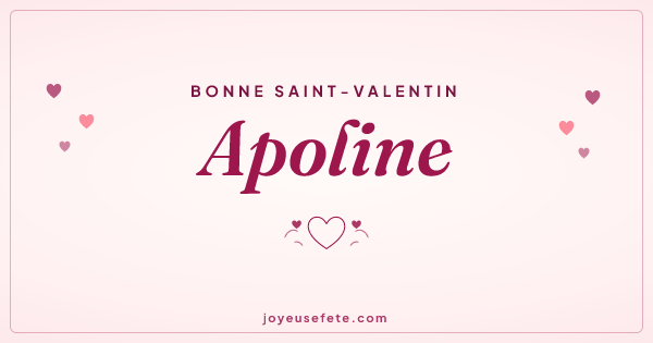 Image « Bonne Saint-Valentin Apoline » au format large