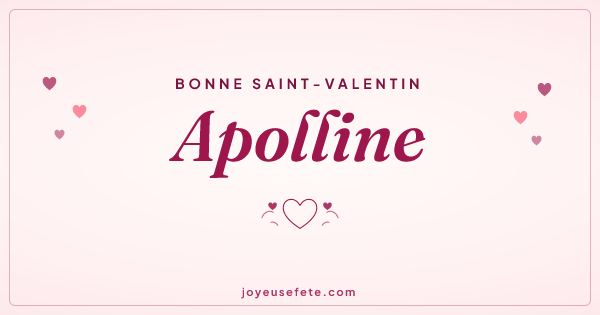Image « Bonne Saint-Valentin Apolline » au format large