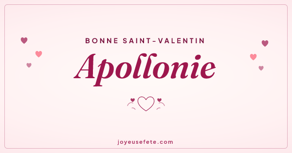 Image « Bonne Saint-Valentin Apollonie » au format large