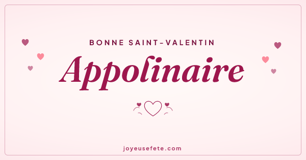 Image « Bonne Saint-Valentin Appolinaire » au format large
