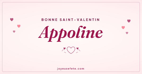 Image « Bonne Saint-Valentin Appoline » au format large