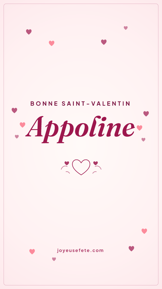 Image « Bonne Saint-Valentin Appoline » au format story