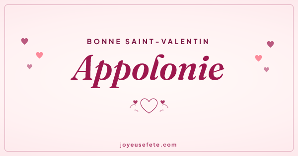 Image « Bonne Saint-Valentin Appolonie » au format large