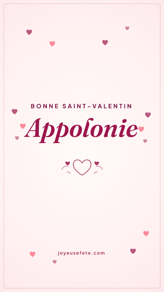 Image « Bonne Saint-Valentin Appolonie » au format story