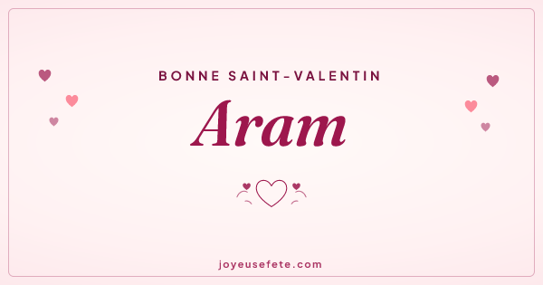 Image « Bonne Saint-Valentin Aram » au format large