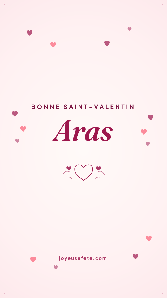 Image « Bonne Saint-Valentin Aras » au format story