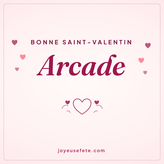 Image carrée « Bonne Saint-Valentin Arcade » pour WhatsApp
