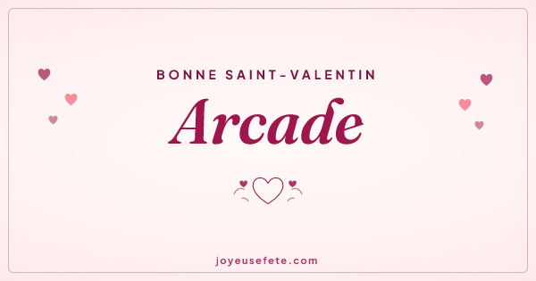 Image « Bonne Saint-Valentin Arcade » au format large