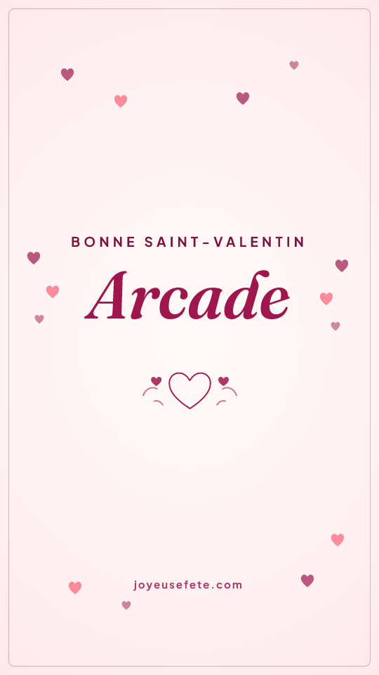 Image « Bonne Saint-Valentin Arcade » au format story