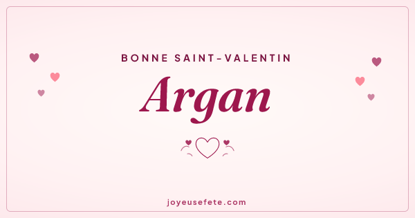 Image « Bonne Saint-Valentin Argan » au format large