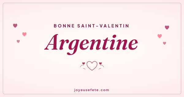 Image « Bonne Saint-Valentin Argentine » au format large