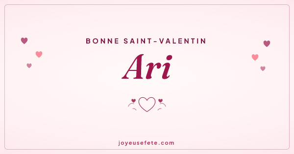 Image « Bonne Saint-Valentin Ari » au format large
