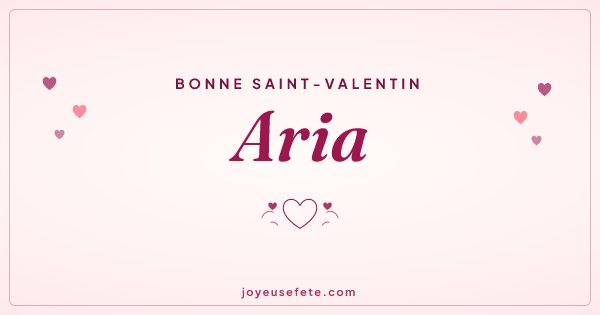 Image « Bonne Saint-Valentin Aria » au format large
