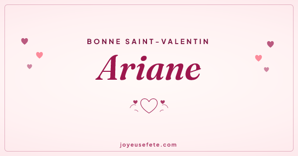 Image « Bonne Saint-Valentin Ariane » au format large