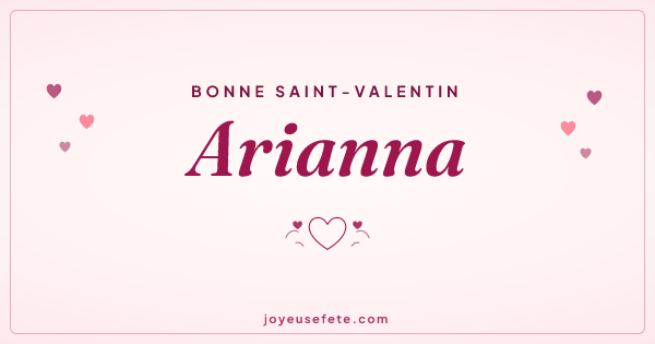 Image « Bonne Saint-Valentin Arianna » au format large