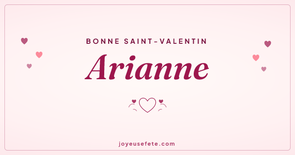Image « Bonne Saint-Valentin Arianne » au format large