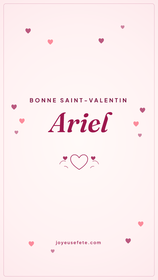 Image « Bonne Saint-Valentin Ariel » au format story