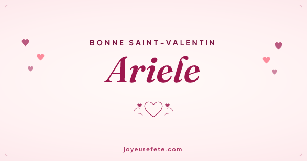 Image « Bonne Saint-Valentin Ariele » au format large
