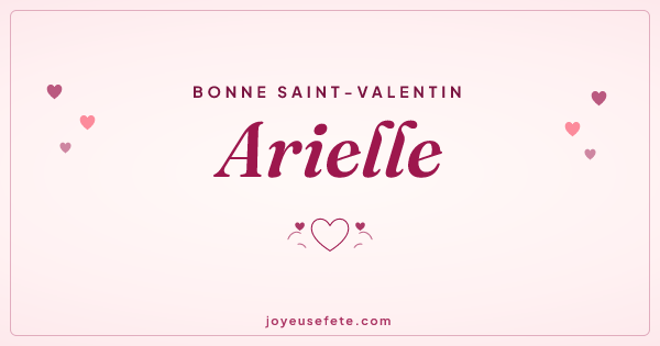 Image « Bonne Saint-Valentin Arielle » au format large