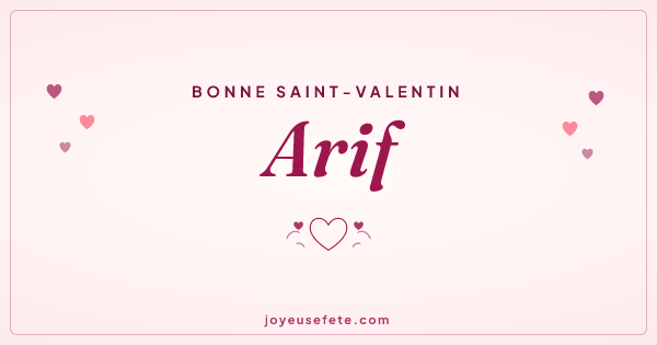 Image « Bonne Saint-Valentin Arif » au format large