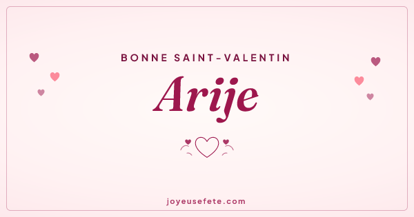 Image « Bonne Saint-Valentin Arije » au format large