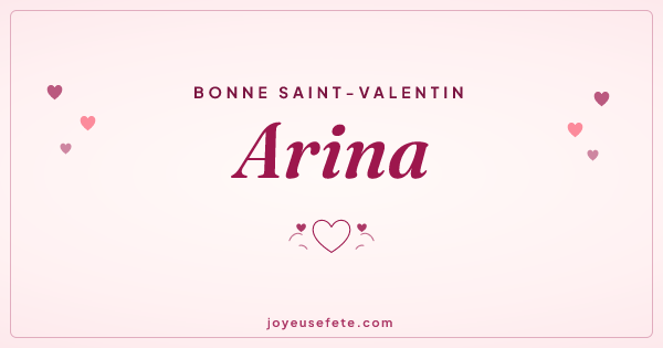 Image « Bonne Saint-Valentin Arina » au format large