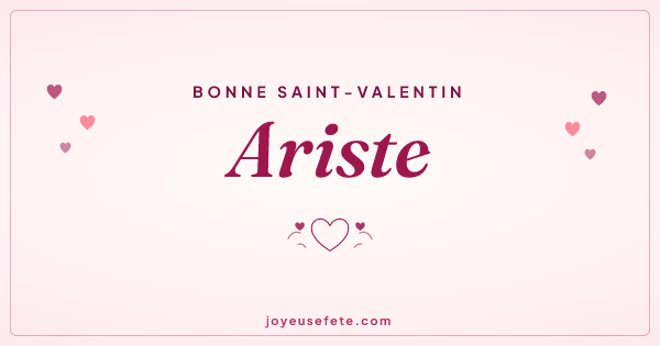 Image « Bonne Saint-Valentin Ariste » au format large