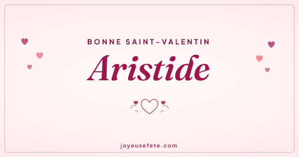 Image « Bonne Saint-Valentin Aristide » au format large