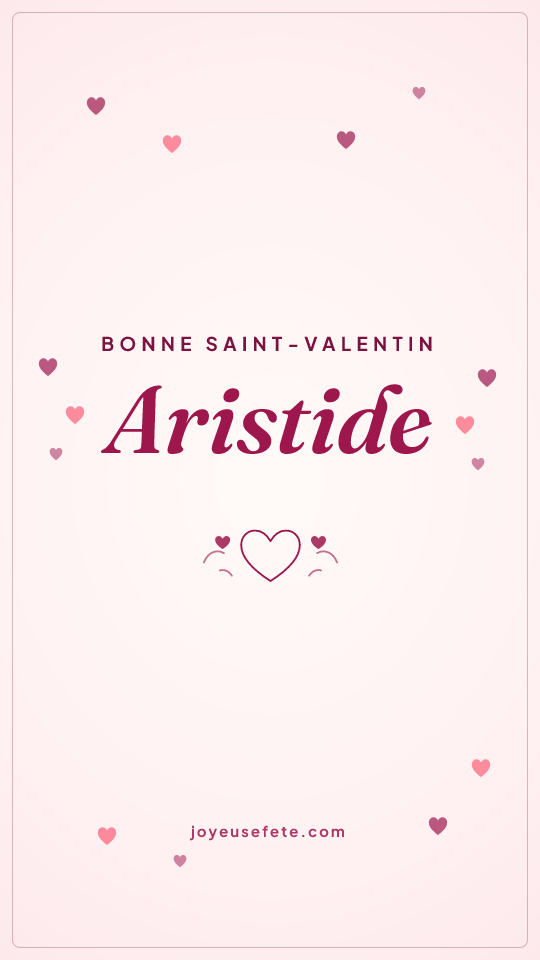 Image « Bonne Saint-Valentin Aristide » au format story