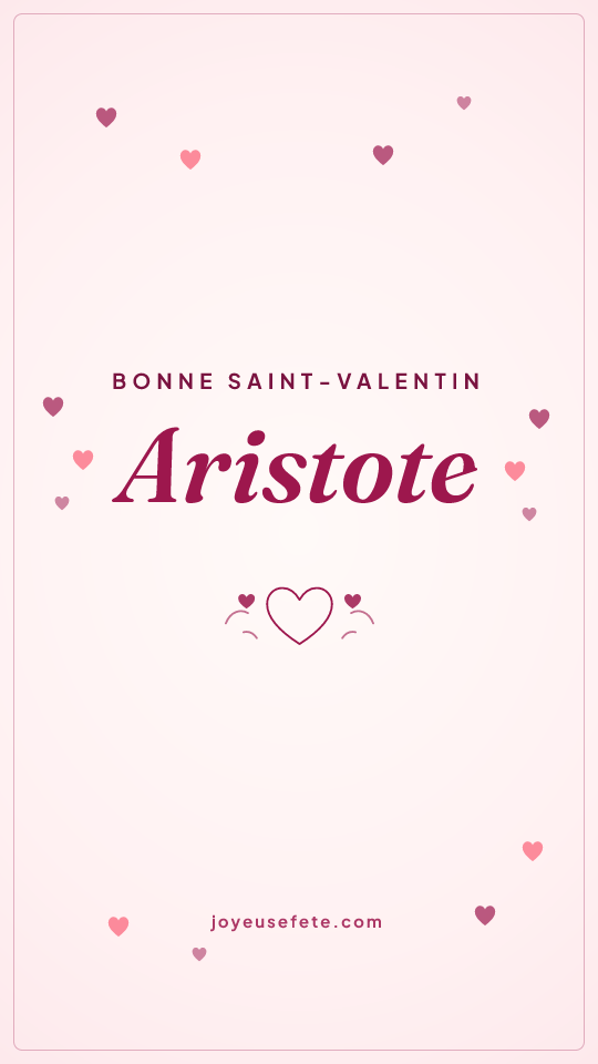 Image « Bonne Saint-Valentin Aristote » au format story