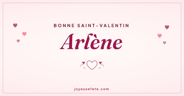 Image « Bonne Saint-Valentin Arlène » au format large