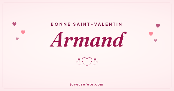 Image « Bonne Saint-Valentin Armand » au format large