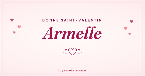 Image « Bonne Saint-Valentin Armelle » au format large