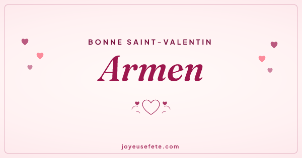 Image « Bonne Saint-Valentin Armen » au format large