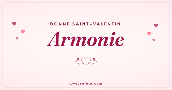 Image « Bonne Saint-Valentin Armonie » au format large