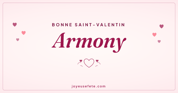 Image « Bonne Saint-Valentin Armony » au format large