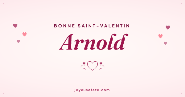 Image « Bonne Saint-Valentin Arnold » au format large