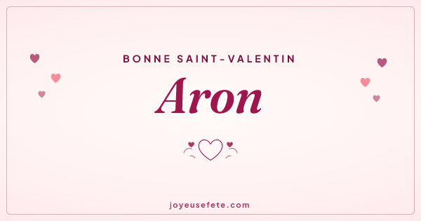 Image « Bonne Saint-Valentin Aron » au format large