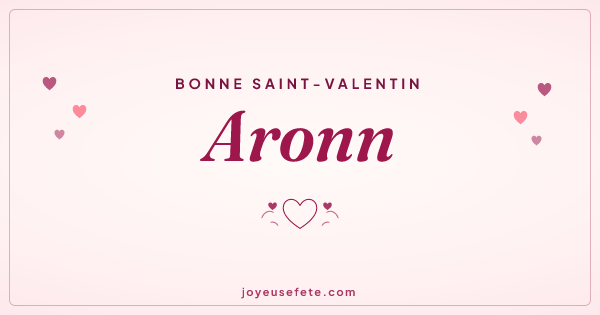 Image « Bonne Saint-Valentin Aronn » au format large