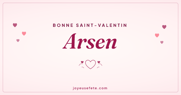 Image « Bonne Saint-Valentin Arsen » au format large
